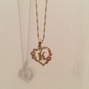 K initial necklace